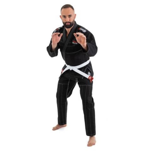 Kimono / GI do treningu BJJ - Czarne DBX ELITE A0 + PAS A0