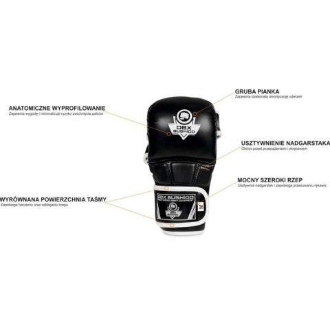 Rękawice MMAsparingowe L - Phantom White - Valor Series