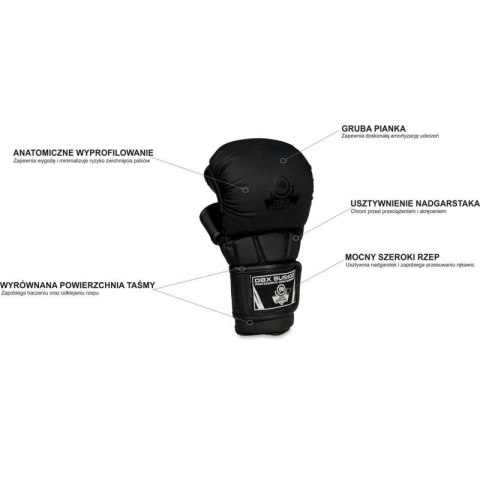 Rękawice MMAsparingowe M - Black Master - Valor Series