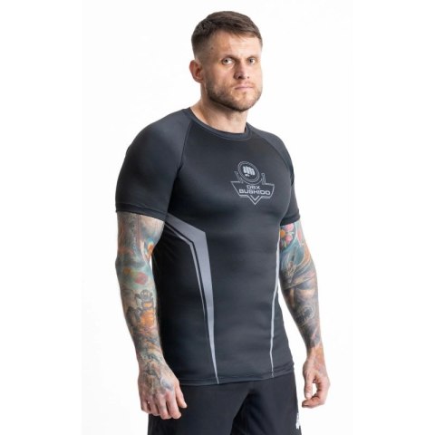 Rashguard szary krótki rękaw logo DBX Bushido