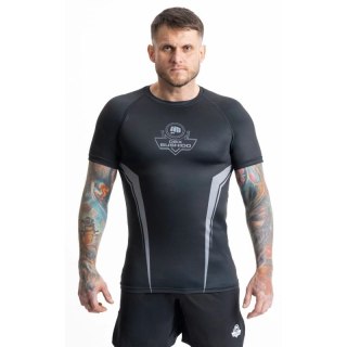 Rashguard szary krótki rękaw logo DBX Bushido