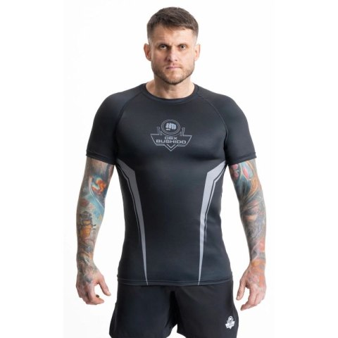 Rashguard szary krótki rękaw logo DBX Bushido