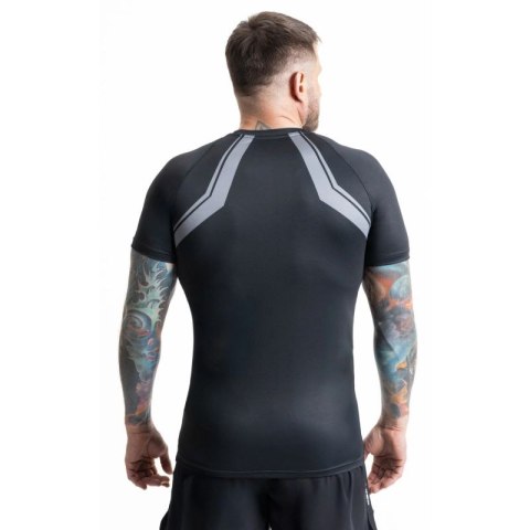 Rashguard szary krótki rękaw logo DBX Bushido