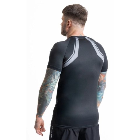 Rashguard szary krótki rękaw logo DBX Bushido