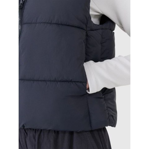 Bezrękawnik puchowy cropped z wypełnieniem syntetycznym damski 4F 4FWSS25TVJAF182-20S