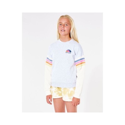 Bluza RIP CURL Surf Revival Crew - Girl - jasny szary