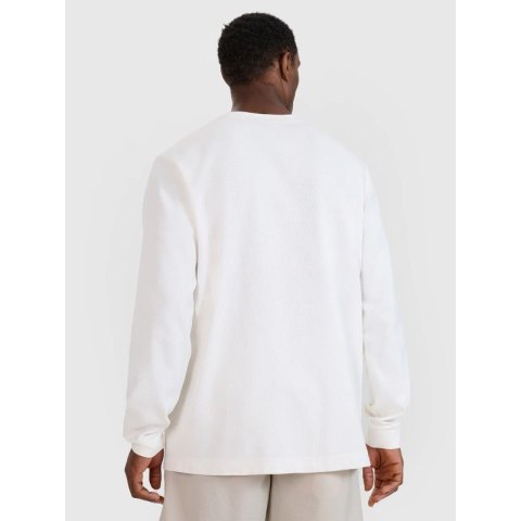 Longsleeve oversize z nadrukiem męski 4F 4FWSS25TLONM390-11S