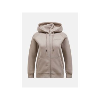 Bluza Peak Performance W Original Small Logo Zip Hood beżowy