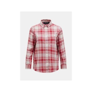 Koszula Peak Performance W Cotton Flannel Shirt czerwono biała krata