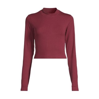 Koszulka CASALL Soft Rib Mock Neck Long Sleeve czerwony