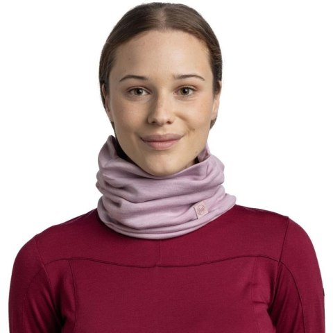 Bandana BUFF MERINO HEAVYWEIGHT NECK WARMER SOLID LILAC SAND