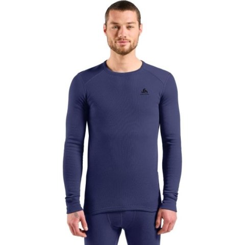 Bielizna termoaktywna z długim rękawem Odlo BL TOP crew neck l/s MERINO 260 roz. M Niebieska