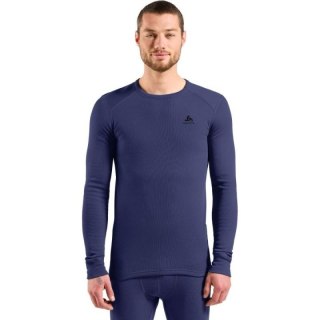 Bielizna termoaktywna z długim rękawem Odlo BL TOP crew neck l/s MERINO 260 roz. S Niebieska