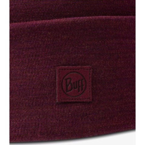 Czapka BUFF HEAVYWEIGHT MERINO WOOL LOOSE HAT SOLID TIBETAN RED