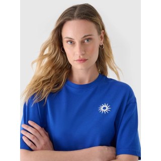 T-shirt oversize z nadrukiem damski 4F 4FRSS24TTSHF2546-36S