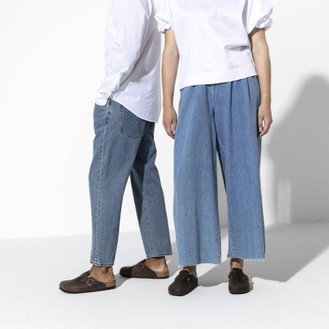 Chodaki damskie/męskie Birkenstock Boston Habana olejowana skóra klapki regular szerokie (0860131)