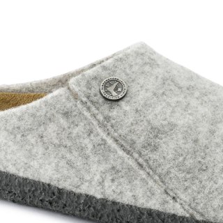 Kapcie męskie/damskie Birkenstock Zermatt Cozy Home Light Gray z wełnianego filcu regular szerokie (1015080)