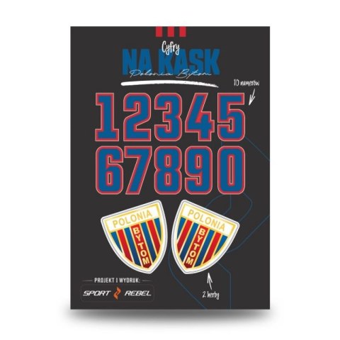 Cyfry na kaski Polonia Bytom SREBCYFRY