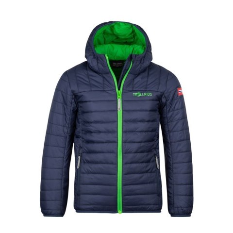 Kurtka ultralekka przejściowa dziecięca dla chłopca/dziewczynki Trollkids Kids Eikefjord Jacket navy/bright green (463-100)