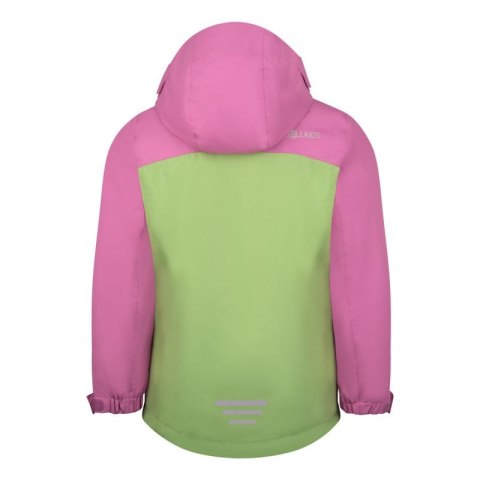 Kurtka wodoodporna 3w1 dziecięca dla dziewczynki Trollkids Girls Bryggen 3in1 Jacket mallow pink/pistachio green/wild rose (419-