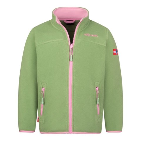 Kurtka wodoodporna 3w1 dziecięca dla dziewczynki Trollkids Girls Bryggen 3in1 Jacket mallow pink/pistachio green/wild rose (419-
