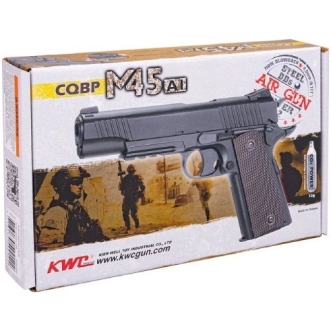 Pistolet wiatrówka RANGER 1911 M45A1 CQBP k.4,5BBs 21-strz. METAL SLIDE KWC