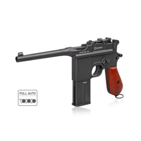 Pistolet wiatrówka RANGER M712 Broomhandle FULL AUTO BLOWBACK k.4,5BBs 19-strzał. KWC