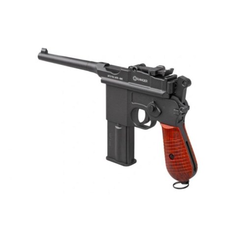 Pistolet wiatrówka RANGER M712 Broomhandle FULL AUTO BLOWBACK k.4,5BBs 19-strzał. KWC