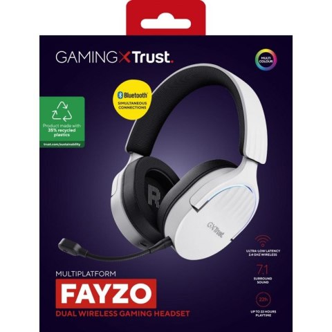 Słuchawki gamingowe Trust GXT 491W FAYZO WIRELESS White
