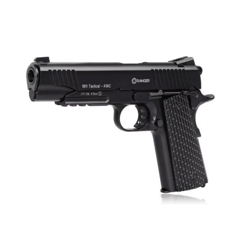 Wiatrówka pistolet RANGER 1911 Tactical KWC kal. 4,5 BBs BLOW BACK 17 strz. FULL METAL CO2 (AAKCMB770AZB)
