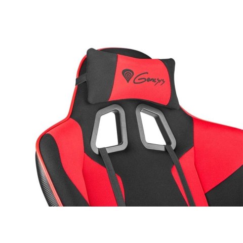 GENESIS SX77 Fotel dla gracza Obite siedzisko Czarny, Czerwony