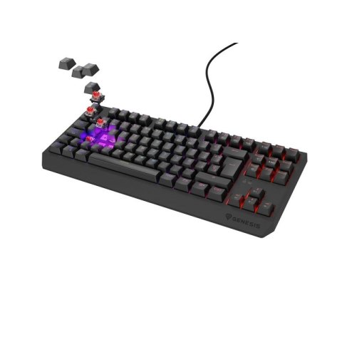 GENESIS Thor 230 TKL klawiatura Gaming USB QWERTY Hiszpański Czarny