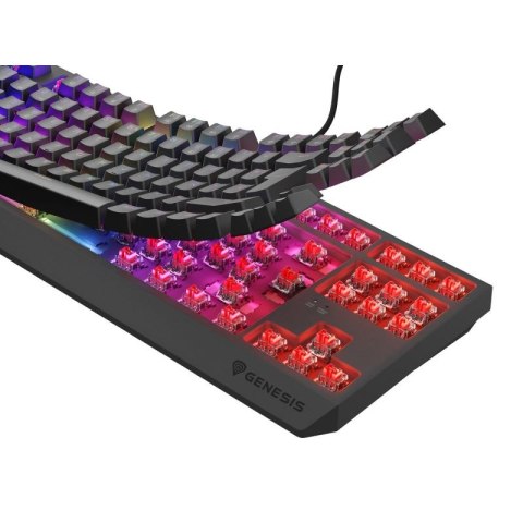 GENESIS Thor 230 TKL klawiatura Gaming USB QWERTY Hiszpański Czarny