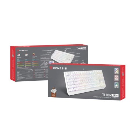 GENESIS Thor 230 TKL klawiatura USB + RF QWERTY