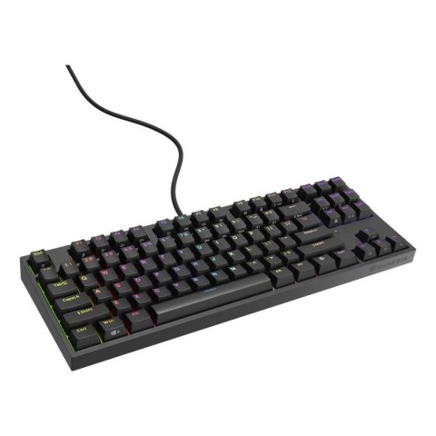 KLAWIATURA DLA GRACZY GENESIS THOR 404 TKL US PODŚWIETLENIE RGB MECHANICZNA CZARNA KAILH BOX BROWN