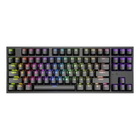 KLAWIATURA DLA GRACZY GENESIS THOR 404 TKL US PODŚWIETLENIE RGB MECHANICZNA CZARNA KAILH BOX BROWN