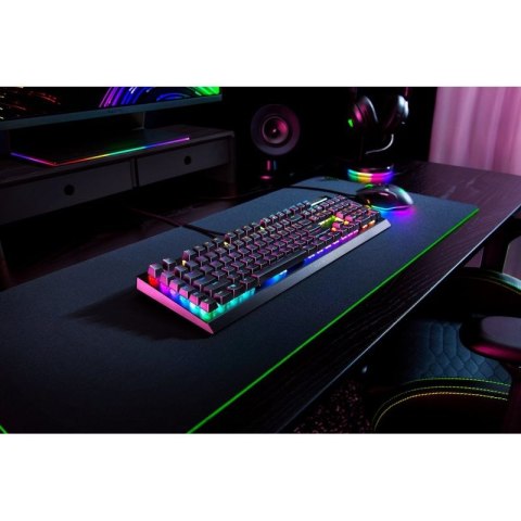 Razer BlackWidow V4 X. Tastatur Formfaktor: Volle Größe (100%), Geräteschnittstelle: USB, Tastatur-Switch: Mechanischer Switch. 