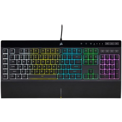 Corsair K55 RGB PRO klawiatura Gaming USB QWERTZ Niemiecki Czarny