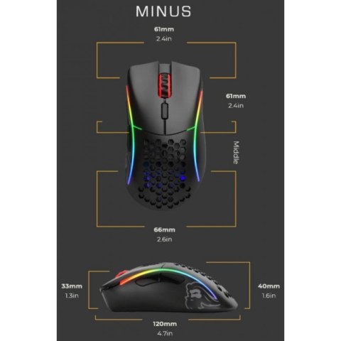 Glorious PC Gaming Race Model D- myszka Po prawej stronie USB Typu-A Optyczny 3200 DPI