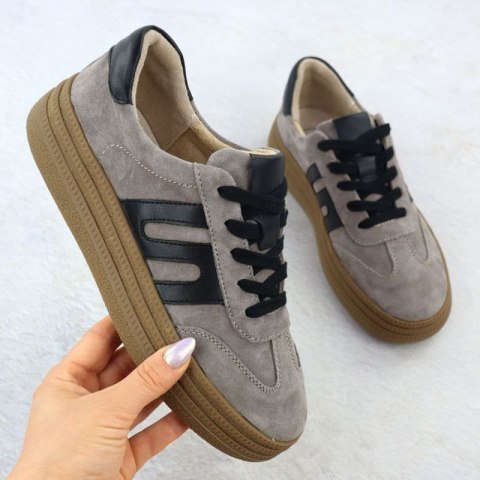 Półbuty zamszowe taupe Filippo W DP7114 PAW642