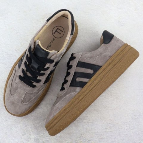 Półbuty zamszowe taupe Filippo W DP7114 PAW642