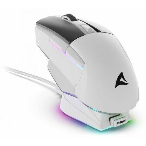 Sharkoon SGM50W myszka Gaming Po prawej stronie RF Wireless + USB Type-A Optyczny 6400 DPI