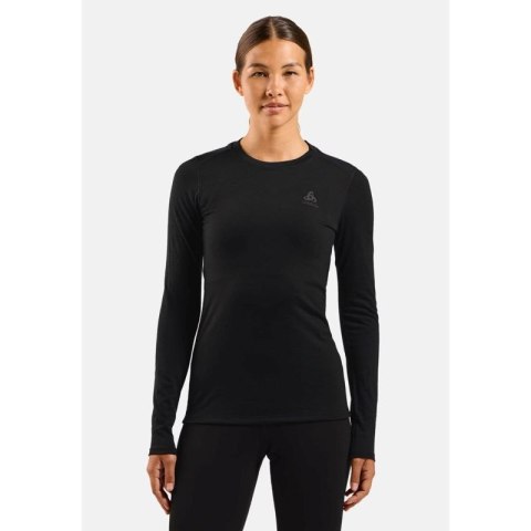 Koszulka damska ODLO Merino 160 BL Top Crew Neck l/s roz. M Czarna
