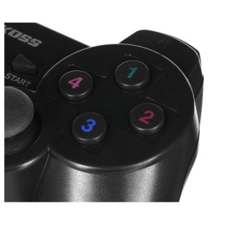 VAKOSS GAMEPAD BEZPRZEWODOWY USB Z FUNKCJĄ DUAL SHOCK, PC/PS3, TRYB CYFROWY I ANALOGOWY, GP-4705BK CZARNY