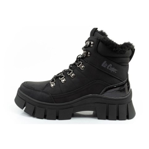 Lee Cooper buty sportowe damskie zimowe trekkingowe ocieplane czarne wysokie