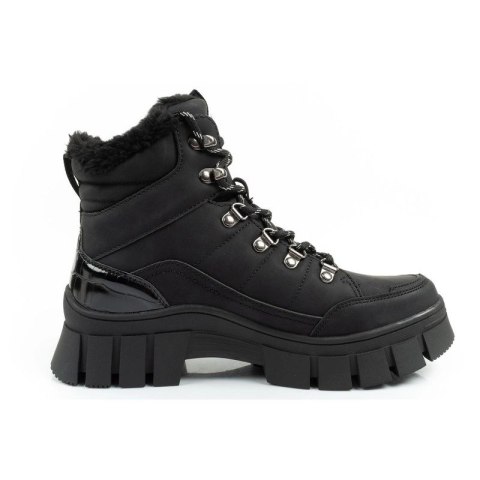 Lee Cooper buty sportowe damskie zimowe trekkingowe ocieplane czarne wysokie