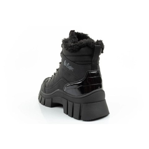 Lee Cooper buty sportowe damskie zimowe trekkingowe ocieplane czarne wysokie