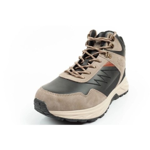 Lee Cooper buty sportowe męskie zimowe trekkingowe ocieplane za kostkę beżowe czarne