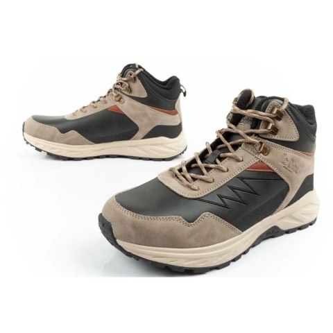 Lee Cooper buty sportowe męskie zimowe trekkingowe ocieplane za kostkę beżowe czarne