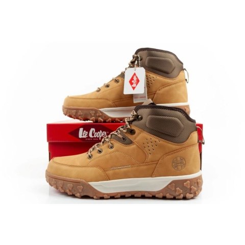 Lee Cooper buty sportowe męskie zimowe trekkingowe ocieplane za kostkę karmelowe